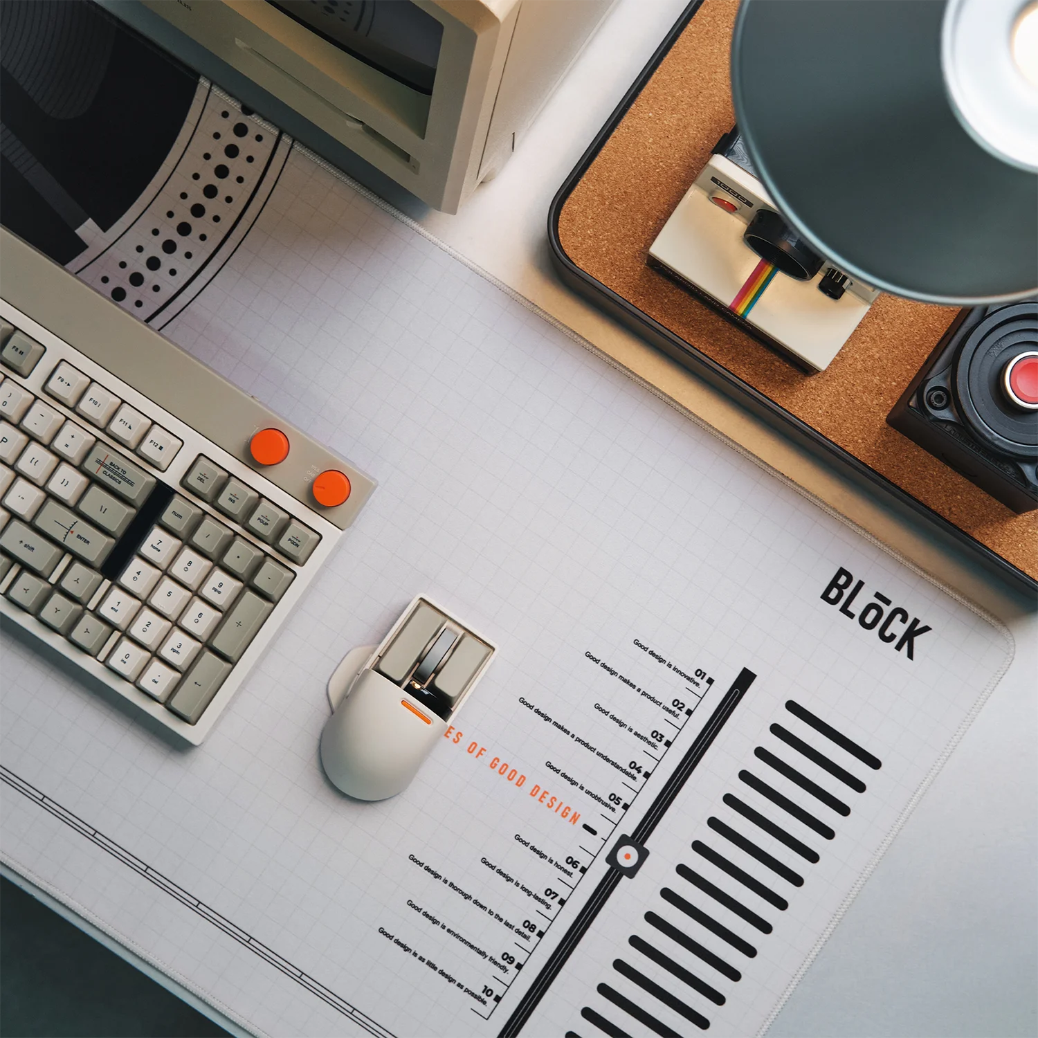 Desk Mat Vintage Grey